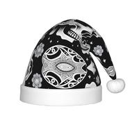 QHZLY Chapeau de Père Noël pour enfants en polyester avec indices sur la tête de mort