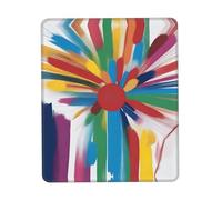 QHZLY Creative Strokes Tapis de souris multi-tailles avec bords en caoutchouc 20,1 x 24,1 cm pour bureau, bureau, ordinateur portable