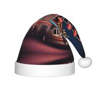 QHZLY CursedCarnival Chapeau de Père Noël pour enfants en polyester avec bordure moelleuse Accessoire de costume