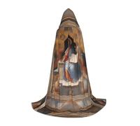QHZLY Divine Frescoes Cape à capuche L pour adolescents - Longue cape pour cosplay, bal masqué, scène, Comic-Con, carnaval, jeu de rôle
