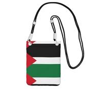 QHZLY Drapeau de l'État de Palestine Sac à bandoulière pour téléphone portable Noir avec sangle réglable pour femme - Tendance et pratique, Noir , Taille unique
