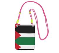 QHZLY Drapeau de l'État de Palestine Sac à bandoulière pour téléphone portable Noir avec sangle réglable pour femme - Tendance et pratique, Fuchsia, Taille unique