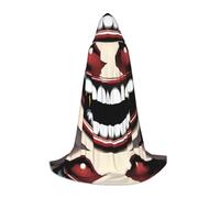 QHZLY GhoulishGrins Cape à capuche L pour adolescents - Longue cape pour cosplay, bal masqué, scène, Comic-Con, carnaval, jeu de rôle