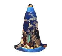QHZLY Grand Canyon Cape à capuche longue pour adolescents - Costume de cosplay, mascarade, scène, Comic-Con, carnaval, jeu de rôle - Taille L