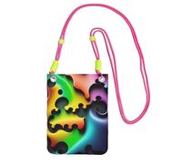 QHZLY puzzle qui se dispersent Sac à bandoulière pour téléphone portable avec sangle réglable pour femme - Tendance et pratique - Noir, Fuchsia, Taille unique