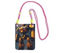 QHZLY Robots at War Sac à bandoulière pour téléphone portable avec sangle réglable pour femme - Tendance et pratique - Noir, Fuchsia, Taille unique