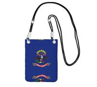 QHZLY Sac à bandoulière pour téléphone portable avec drapeau du Dakota du Nord - Noir - Avec sangle réglable - Pour femme - Tendance et pratique, Noir , Taille unique