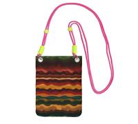 QHZLY Sac à bandoulière pour téléphone portable avec texture sans couture camouflage noir avec sangle réglable pour femme - tendance, pratique, Fuchsia, Taille unique