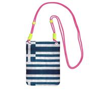 QHZLY Sac à bandoulière pour téléphone portable motif drapeau grec noir avec sangle réglable pour femme - tendance, pratique, Fuchsia, Taille unique