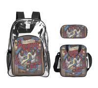QHZLY Sac à dos en PVC transparent Saints and Sinners Sac à déjeuner Trousse à crayons Léger et durable