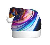 QHZLY Scribble Art to the Pap Chapeau de Noël pour adultes, accessoire de fête de vacances en peluche pour festivals et événements