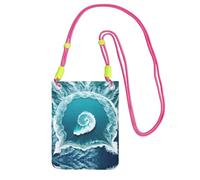 QHZLY Sea of Love Sac à bandoulière pour téléphone portable avec sangle réglable pour femme - Tendance et pratique - Noir, Fuchsia, Taille unique