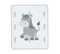 QHZLY Smiling Donkey Tapis de souris multi-tailles avec bords en caoutchouc 20,1 x 24,1 cm pour bureau, bureau, ordinateur portable