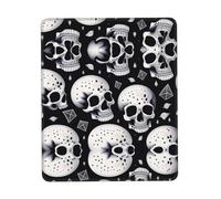 QHZLY Tapis de souris avec bords en caoutchouc - Motif tête de mort sans menton - 20,1 x 24,1 cm - Pour bureau, bureau, ordinateur portable