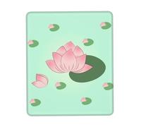 QHZLY Tapis de souris multi-tailles avec bords en caoutchouc - Motif fleurs de lotus qui attendent de fleurir - 25,4 x 30,5 cm - Pour bureau, bureau, ordinateur portable
