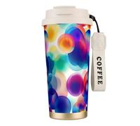 QHZLY Tasse à café en acier inoxydable 316 avec inscription « So Many Bubbles » - Blanc - Grand gobelet de voyage isotherme pour bureau, maison, voiture