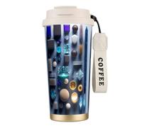 QHZLY Tasse à café en acier inoxydable 316 blanc - Grand gobelet de voyage isotherme pour bureau, maison, voiture