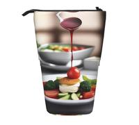QHZLY Trousse à crayons réglable Culinary Bliss avec fermeture éclair, portable, grande capacité de rangement pour papeterie