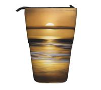 QHZLY Trousse à crayons réglable Golden Horizon avec fermeture éclair, portable, grande capacité de rangement pour papeterie