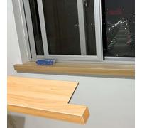 QHZYMX Appui de fenêtre Plaque D'appui De Fenêtre en Bois avec Nez 4cm, Protection Rebord Acrylique Composite, Découpable, Chapeau(B,W 30CM/11.9IN_L 170CM/66.84IN)