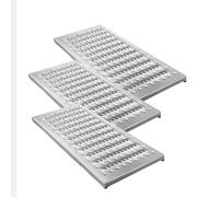 QHZYMX Canal de Drainage 1/2/3/4 Pack Channel Drain Cover, Custom Size & Anti-Slip Trench Drains Grate, Stainless Steel 304 for Pedestrian Area & Commercial Use(3 pcs,22.8x11.8x1in/58x30X2.5cm)