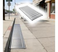 QHZYMX Canal de Drainage 304 Stainless Steel Drain Cover, Heavy Duty Anti-Slip Trench Grate - W 10 15 20 25 30 35 40 Cm, Load-Bearing 4400lbs Pro Channel Covers(1 pcs,58x25X2.5cm/22.8x9.8x1in)