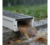 QHZYMX Canal de Drainage Caniveau Drainage Pluvial Découpable, Système Tranchée Polyvalent école/Parking, Canal d'eau À Faire Soi-même, Compatible avec Le Béton/Ciment(60x10x6cm/23.6x3.9x2.4in)