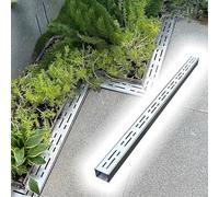 QHZYMX Canal de Drainage Grille De Drainage en Acier pour Égout Extérieur, Kit pour Allées Et Zones Commerciales (1, 2, 3, 4 Ou 5 Pièces), Système Caniveaux Linéaires(1 pcs,2x1.2in/5X3cm)