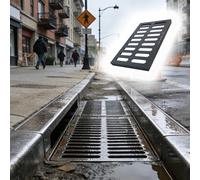 QHZYMX Canal de Drainage Grille D'évacuation pour sous-Sol Et Garage, Panneau De Remplacement en Fonte pour Atelier/Parking Intérieur, Couvercle Drain Robuste(1 pcs,30x18x2in/75x45X5cm)