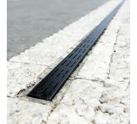 QHZYMX Canal de Drainage Kit Caniveau Drainage 5 Cm (2 Po), Système Tranchée avec Grille pour Jardin, Fondations Et Patio, Gouttière À Faire Soi-même L'imperméabilisation(Black,L 1m/3.3ft)