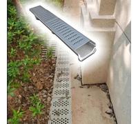 QHZYMX Canal de Drainage Kit De Caniveau Facile À Installer, en Acier Encastré pour Béton/Ciment, Solution Drainage des Eaux Pluviales Soi-même pour Allée/terrasse(100x20X30cm/39.4x7.9x11.8)