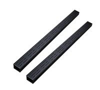 QHZYMX Canal de Drainage Système Caniveaux Noirs avec Grille en Acier 304, Kit Drainage 1, 2, 5 Ou 10 Pièces pour Usage Intérieur Et Extérieur/sous Terrasse, Canal Commercial(2 pcs,15X4cm/5.9x1.6in)