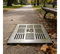 QHZYMX Canal de Drainage Système De Drainage Tranchée 16 20 24 Po avec Grille en Métal, Couvercle Grilles Pente passerelles, Couvercles Canal Acier Inoxydable pour Inverseur Pluie(24x10in/60x25cm)
