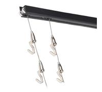 QHZYMX cimaise pour tableau Système Kit De Suspension Murale Avec Crochets Et Câbles Pour Tableaux, Câbles De 30, 90, 150, 180, 240 Ou 300 Cm, Galeries D'art(0.5m/20/1.6' Cable,1m/3.3' rail)