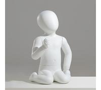 QHZYMX Mannequins Corps Entier Torse Mannequin Petit Enfant La Couture, Mannequins Complets Tout-Petits Blancs avec Base en Métal, D'affichage Robe Commerciale(Typle 4)