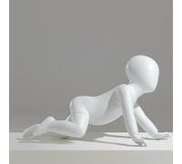 QHZYMX Mannequins Corps Entier Torse Mannequin Petit Enfant La Couture, Mannequins Complets Tout-Petits Blancs avec Base en Métal, D'affichage Robe Commerciale(Typle 5)