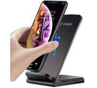 Qi Certified 10w/7.5w Wireless Charging Stand For Apple Iphone 11 Pro Max/Xs Max/Xr/X/8 Plus, Samsung Galaxy S20 S10 S9 S8,Note 10+/S10e/S9+/S8 Plus/S7 (Black)