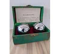 Qi-Gong Boules de guérison, boules de massage chromées 45 mm avec boîte