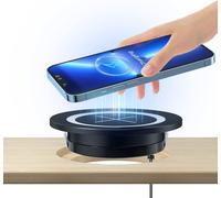 Qi Wireless Charger For Furniture Qi Compatible Built-In Induction Charger With Diameter Of 60mm 2.36" Insert Hole Built-In Office (Black)