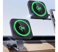 Qi2 15w Magsafe Car Phone Holder, Magnetic Car Charger, Foldable Dashboard/Touch Screen Tesla Wireless Charger For Iphone 16/15/14/13/12, Galaxy S25
