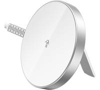 Qi2 15w Wireless Charger Compatible With Magsafe/Iphone 16/16 Plus/16 Pro/16 Pro Max & Iphone 15/14/13/12, Magnetic Case, 5ft Usb-C Fast Charging Cable, White