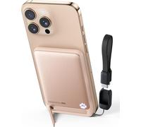 Qi2-Certificat 20w Batterie Externe, 5000mah Magnetique Power Bank, Charge Rapide Powerbank Travel Essentials, Batterie Portable Mince Compatible Avec Iphone 16 15 14 13 12 Pro Max Rose