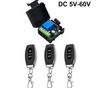 QIACHIP 433MHz commutateur de télécommande sans fil Contacts secs Module de relais RF DC 5V 12V 24V 48V 60V télécommandes porte lumière 5 PCS Receiver