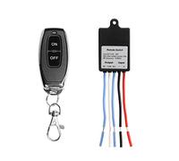 QIACHIP 433MHZ Interrupteur à distance sans fil DC 5V 6V 12V 24V 36V 60V Module récepteur à contact sec à 1 canal avec 1 émetteur ON/OFF pour batteries de voiture, serrures de portes