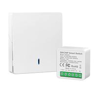 QIACHIP Kit Interrupteur Sans Fil,16A 3000W,Émetteur Récepteur Radio 2.4G mural, Contrôle Télécommandé/eWeLink APP Bluetooth, Compatible Éclairage et Appareils Électriques