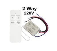 QIACHIP télécommande sans fil interrupteur 220V récepteur émetteur marche/arrêt numérique 1/2/3 voies mur télécommande interrupteur lampe - Type 2 Way 220v