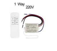 QIACHIP télécommande sans fil interrupteur 220V récepteur émetteur marche/arrêt numérique 1/2/3 voies mur télécommande interrupteur lampe - Type 1 Way 220v