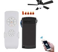 QIACHIP WiFi Kit de télécommande pour ventilateur de plafond sans fil avec 4 minuteries et 3 vitesses 220V 230V interrupteur de contrôle de ventilateur de lampe, compatible Alexa et Smart Life
