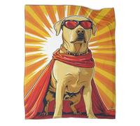 QIACVYDKZ Couverture Lit Flanelle Douce Et Chaude 3D Labrador Impression Chaudes Moelleuse Couverture en Polaire Microfibre Légères Couverture De Canapé Moelleuse Plaid Canape 50x60inch(127x152cm)