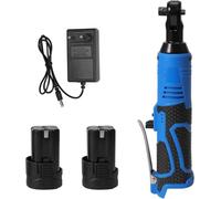 QIAKEFE Clé à Cliquet Sans Fil 18V, 3/8’’, 260 tr/min,100N.m, Charge Rapide en 1 Heure, avec Batterie de 4000 mAh, Clé à Cliquet Electrique avec Lumière LED (2 batterie)